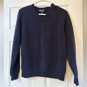 Lands' End Women’s Navy V-Neck Sweater